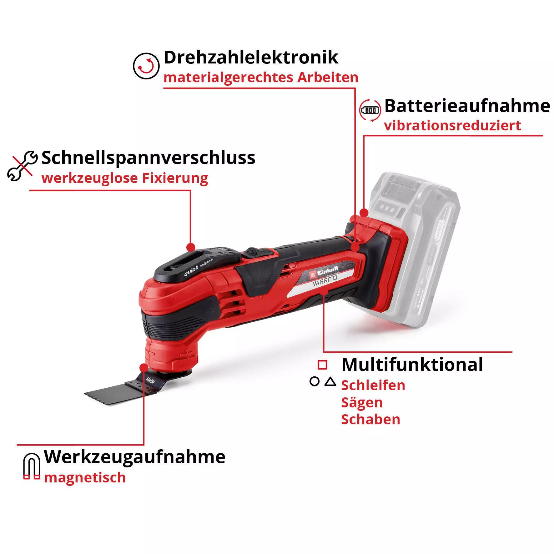 Einhell Akku-Multifunktionswerkzeug  Varrito Solo