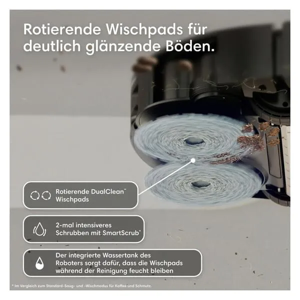 Geschirrspüler, Wischpads, drehende Wischpads, DualClean, Schrubbpads