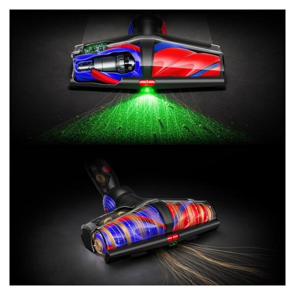 Staubsauger, Handstaubsauger, Blau Rot Design, Laserlicht, Zweifarbigkeit