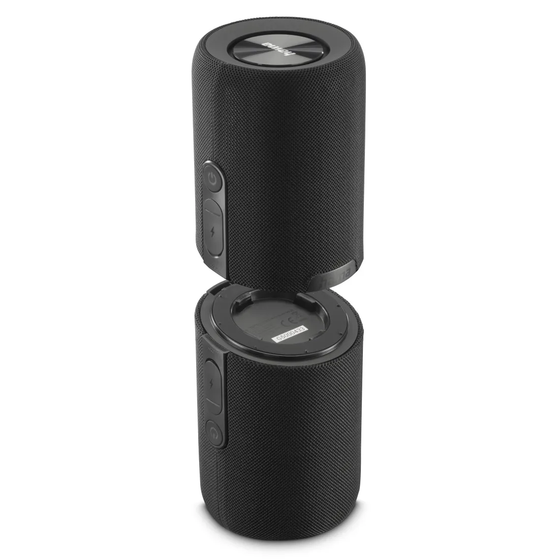 tragbar, Bluetooth, Lautsprecher, zylindrisch, schwarz