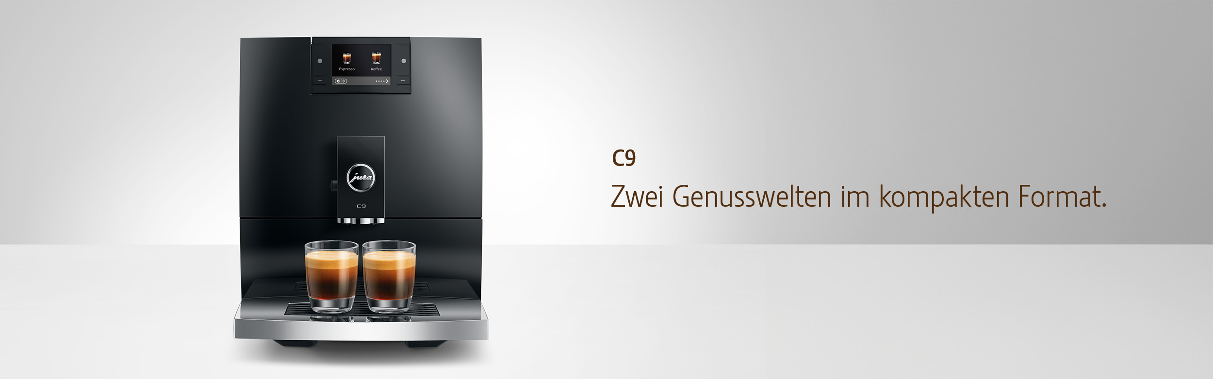 Kaffeemaschine, Espressomaschine, zwei Tassen, schwarz, kompaktformat