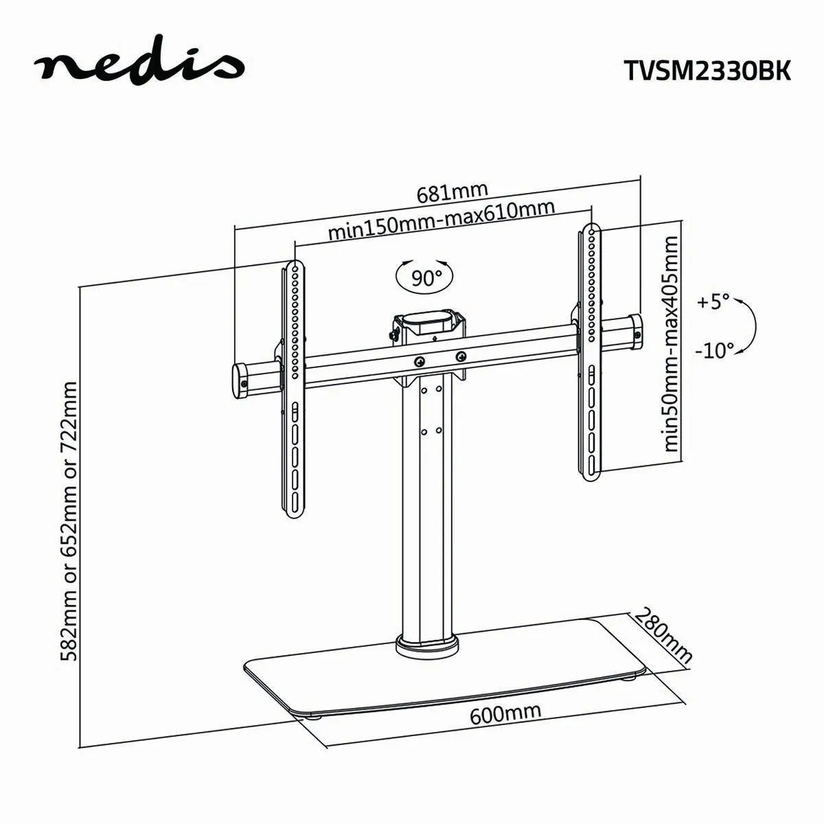 TVSM2330BK Nedis TV-Ständer