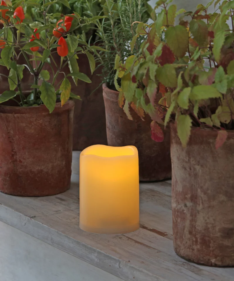 S-6092 LED-Outdoor Kerze Piccollo 7,5x10cm