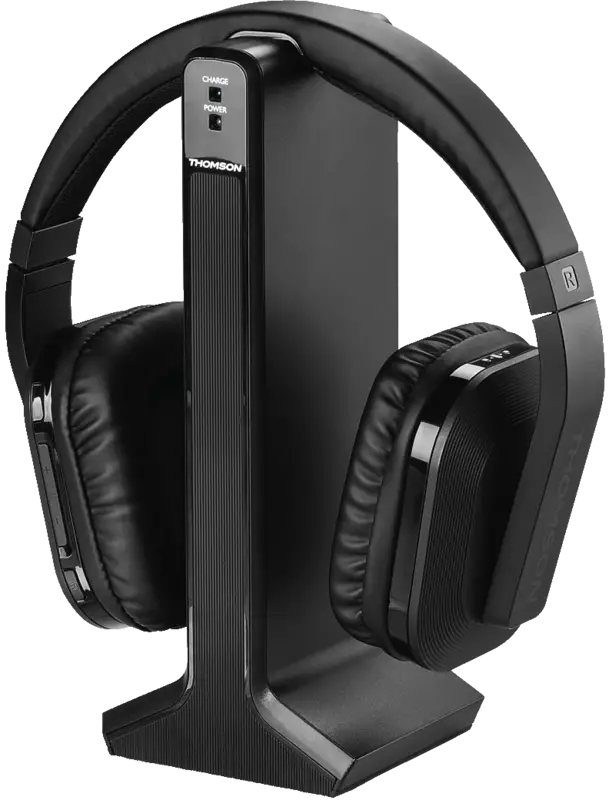 kopfhörer, over-ear, kabellos, aufladestand, thomson