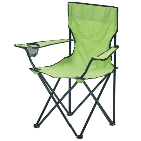 Klappstuhl, Campingstuhl, grüner Stuhl, Becherhalter, Mesh-Becherhalter