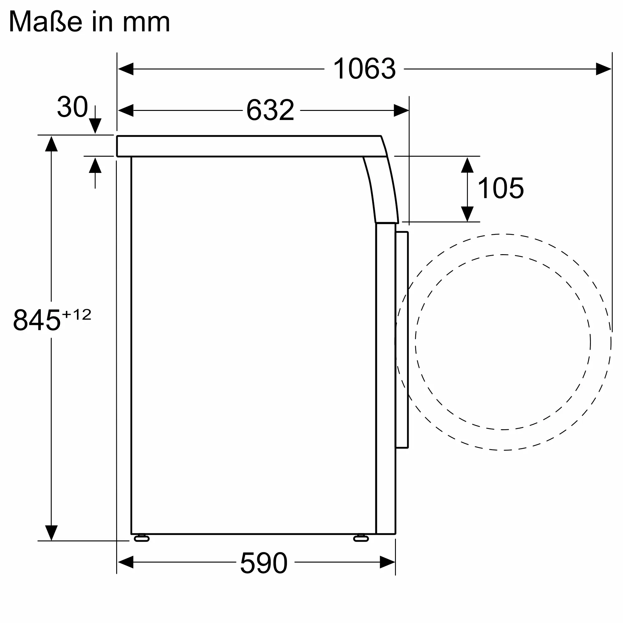 Ofen, Schrank, Gerät, Abmessungen, Diagramm