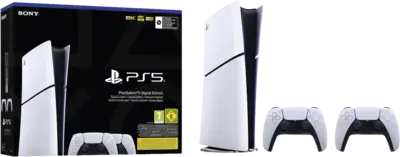 Sony Playstation 5 (PS5) Slim digital, inkl. 2 Controller Spielekonsole