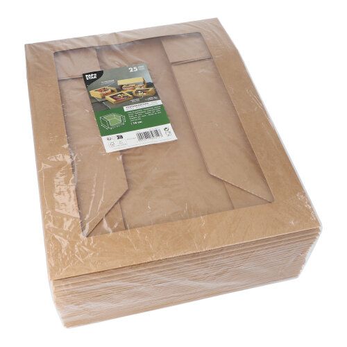 PapStar 89814 1 Stk.Tortenkarton m. Deckel 10x30x30cm eckig