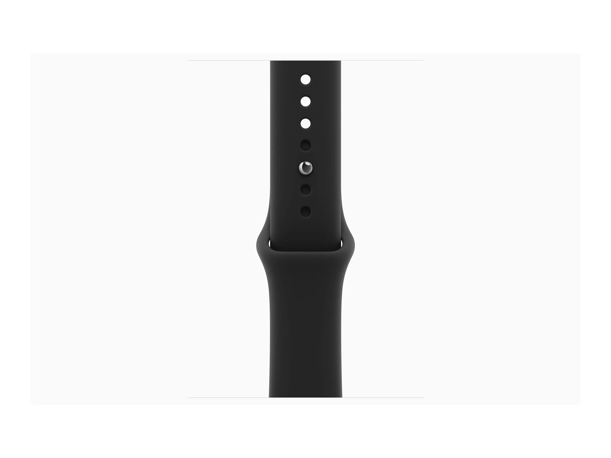 Uhrenarmband, Silikon, Schwarz, Löcher, Schnalle nicht vorhanden