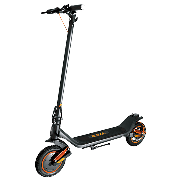 Elektrischer Roller, faltbarer Roller?, Kick-Scooter, orange Akzente, Drehreifen?