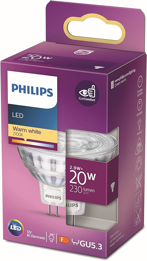 LED, Leuchtmittel, warmweiß, 230 Lumen, GU5.3