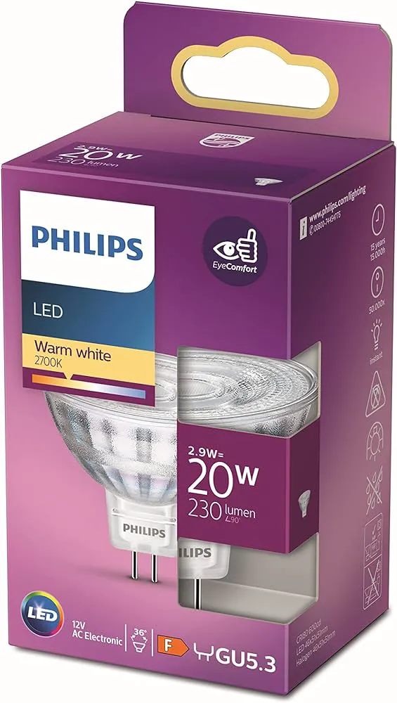 LED, Leuchtmittel, warmweiß, 230 Lumen, GU5.3
