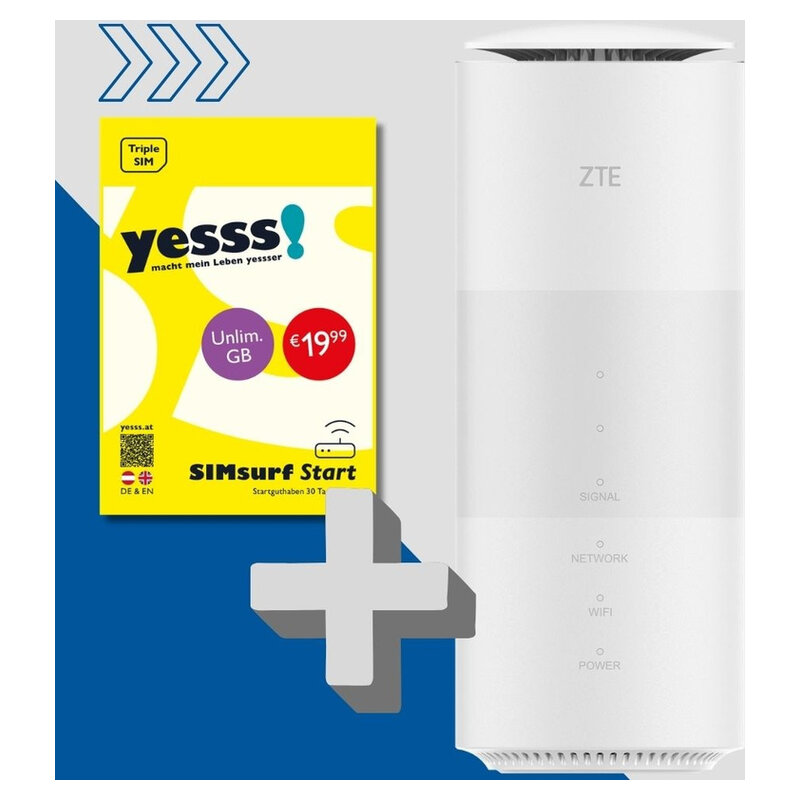 WLAN-Router, Mobiler Router, Weiß, SIM-Karte, ZTE