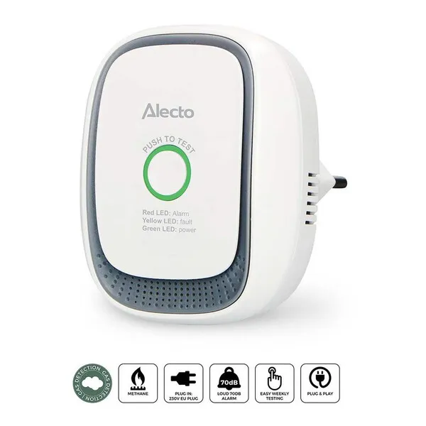 Gasdetektor, Alarm, Elektronische Steckdosen?, kompakter Detektor, LED-Anzeigen