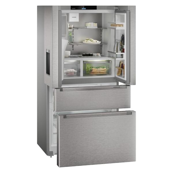 Kühlschrank, Silber, Schubladenkühlschrank, French-door, Edelstahl