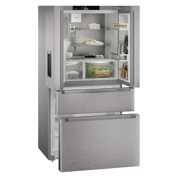 Kühlschrank, Silber, Schubladenkühlschrank, French-door, Edelstahl