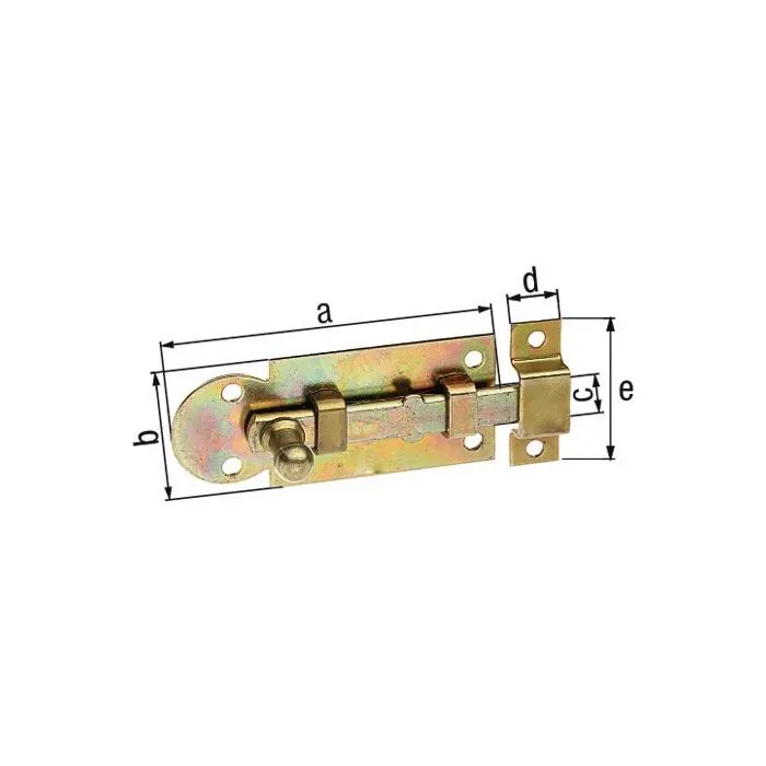 11300 1 Fensterriegel gelbvz,gerade,mSchlaufe61
