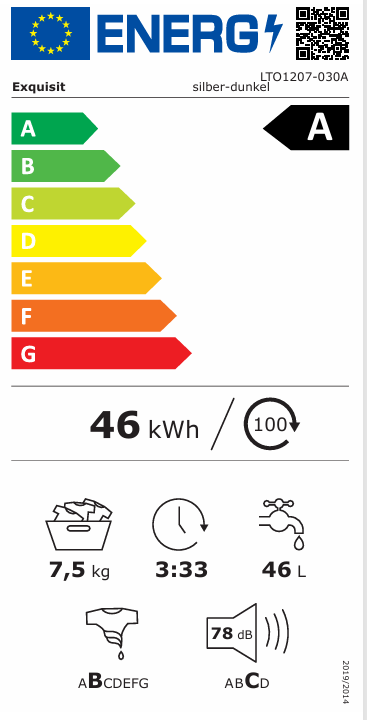 silber, Kurzschluss, Kühlgerät, Energieeffizienz A, kWh-46