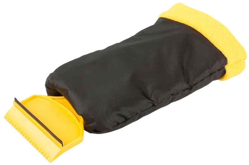 Handschuh, Latzhandschuh, Autowäsche-Handschuh, gelbes Bündchen, schwarzer Ärmel