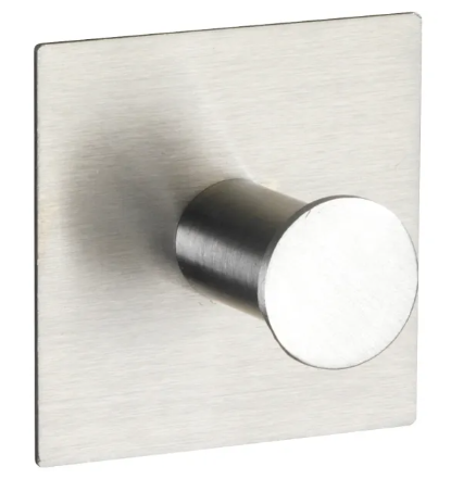 Griffknopf, Schrankknopf, Metallknopf, gebürsteter Edelstahl, Quadratplatte