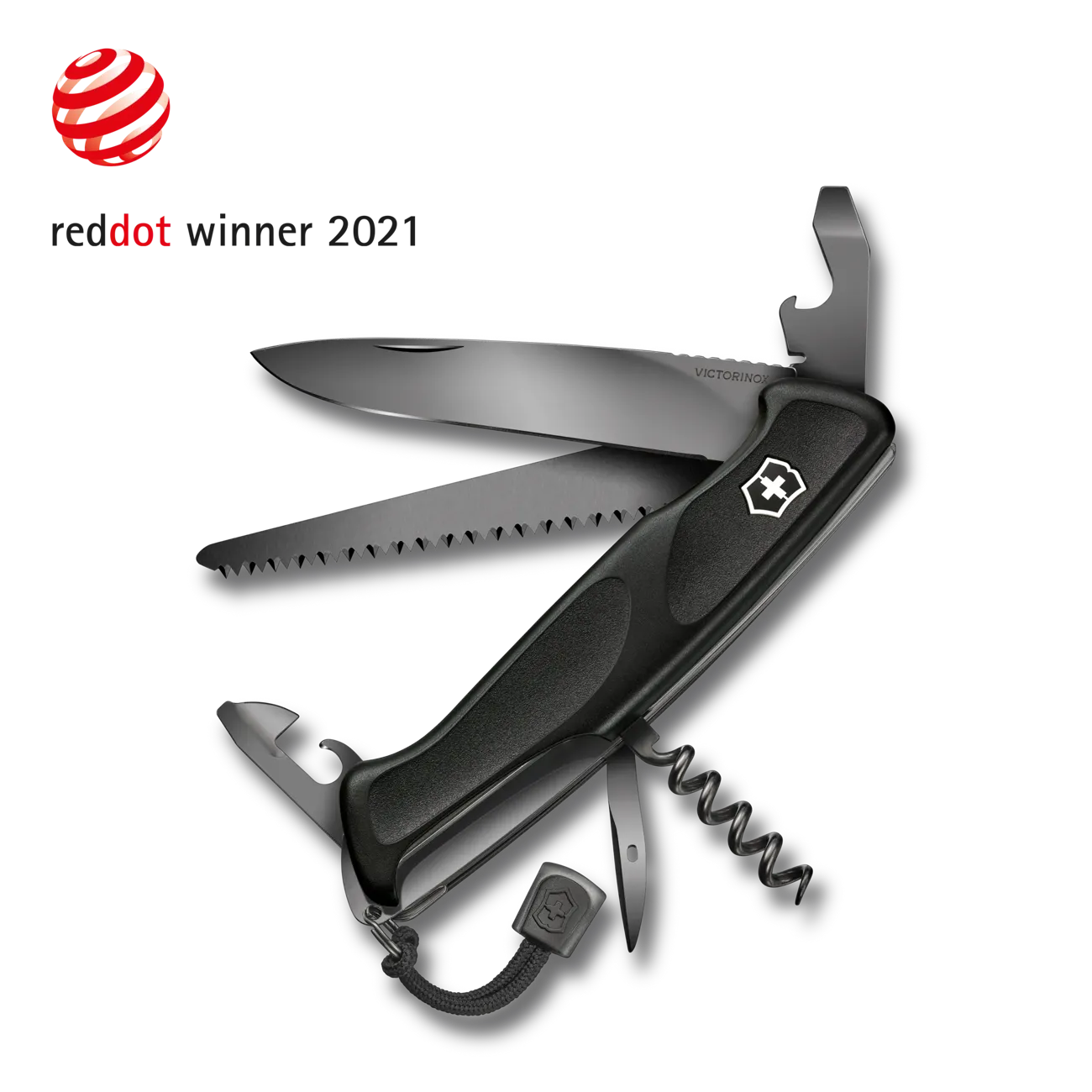 Victorinox 0.9563.C31P Ranger 55 Onyx Black, 130mm