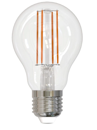 Glühbirne, LED-Glühdraht, Kerzen-Optik, klares Glas, E27-Birne