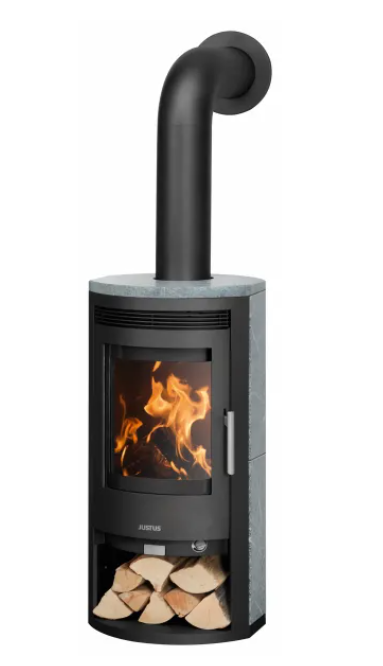 Ofen, Holzofen, Holzherd, Feuerstelle, Brennholzaufbewahrung
