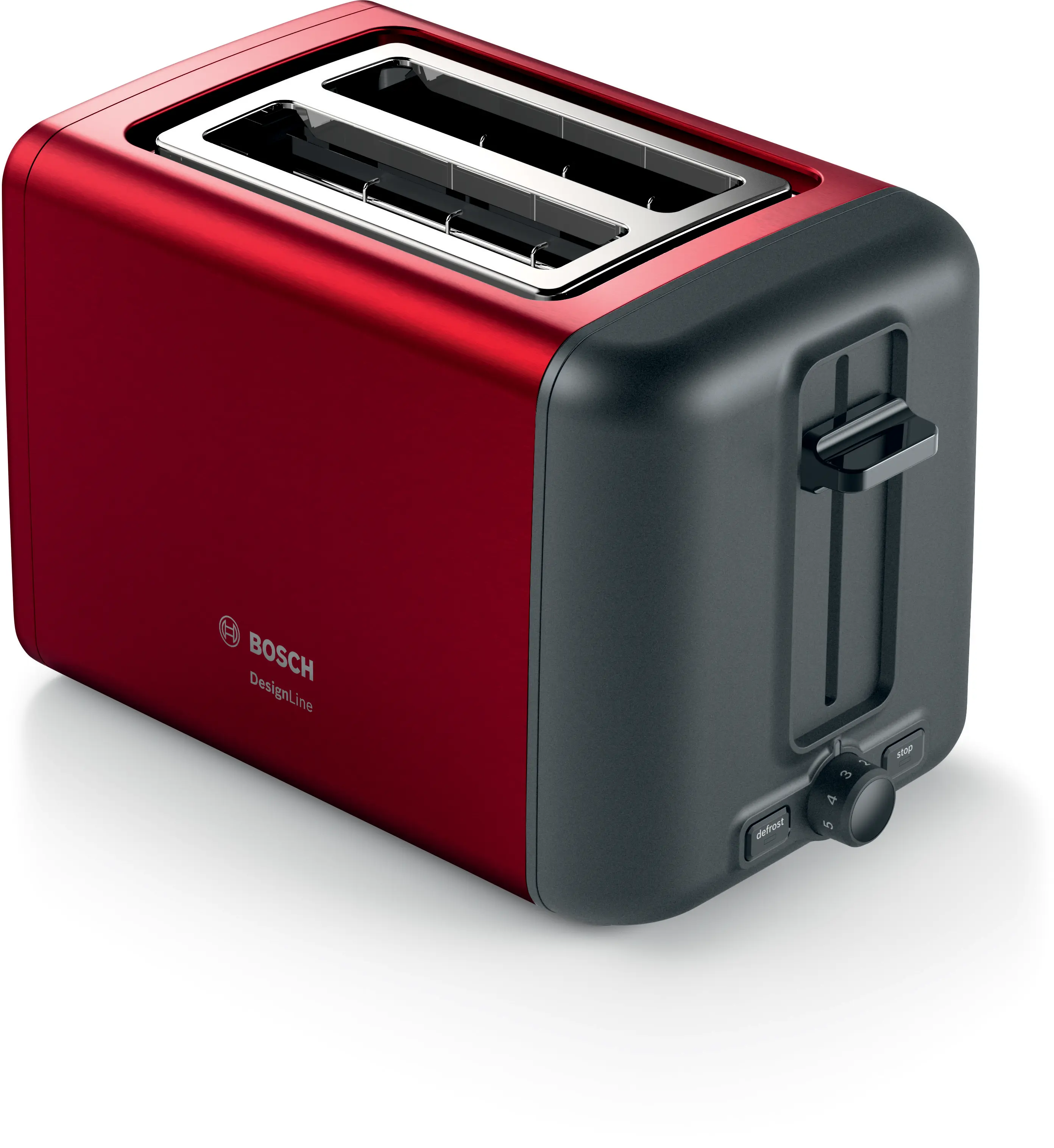 Toaster, 2-Slice, Rot, Backofen?, BoschDesignLine