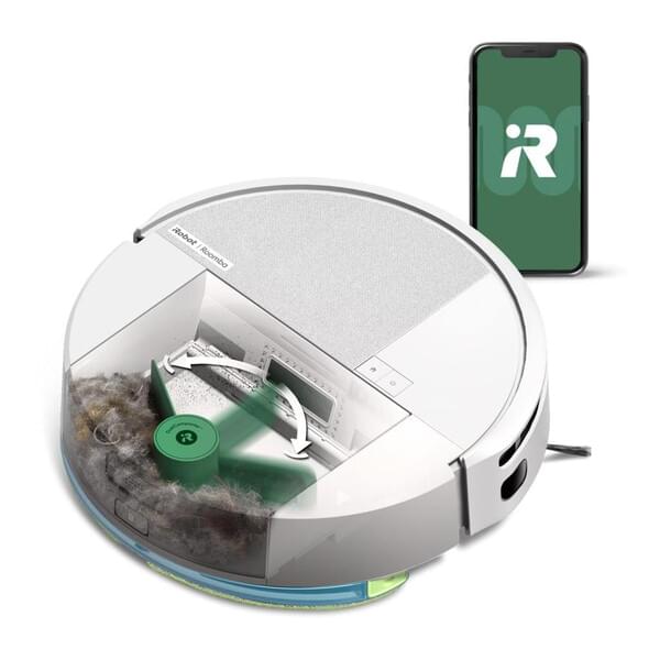 Saugroboter, dunkel, Staubsammlung, Deckel, App-Steuerung