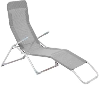 Liegestuhl, Sessel, Mesh-Stoff, klappbar, Metallrahmen