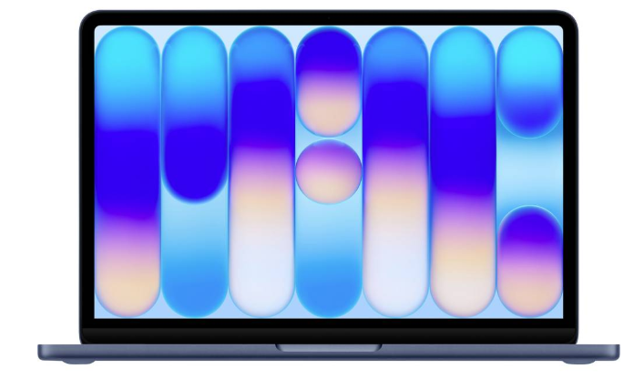 Laptop, Anzeige, Bildschirm, Blauverlauf, schlankes design