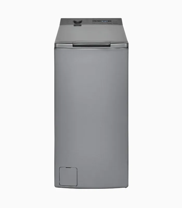 Waschmaschine, Top-Lader, Silber, Gerät, Bedienfeld