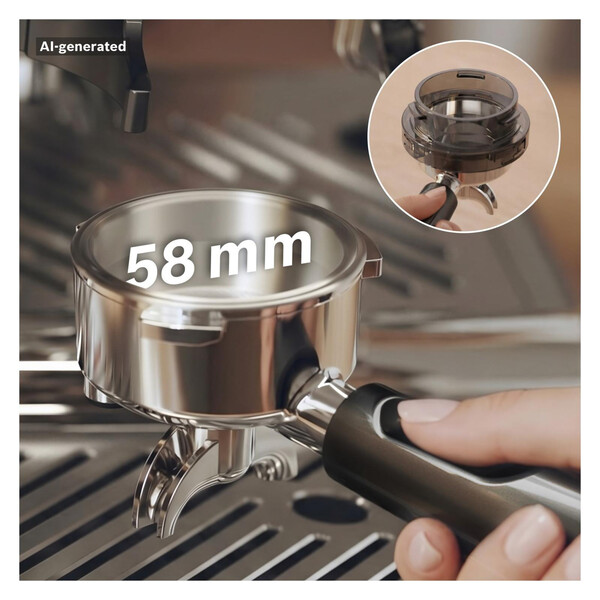 Espresso, Portafilter, 58mm, Edelstahl, Kaffeemaschine Zubehör