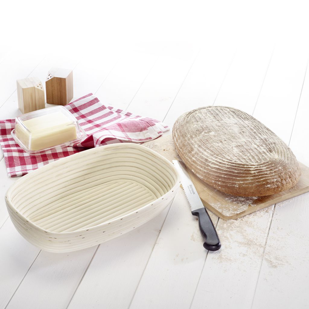 Westmark 108938 Gärkörbchen Set oval und Bezug, 233,5x20,5x8cm