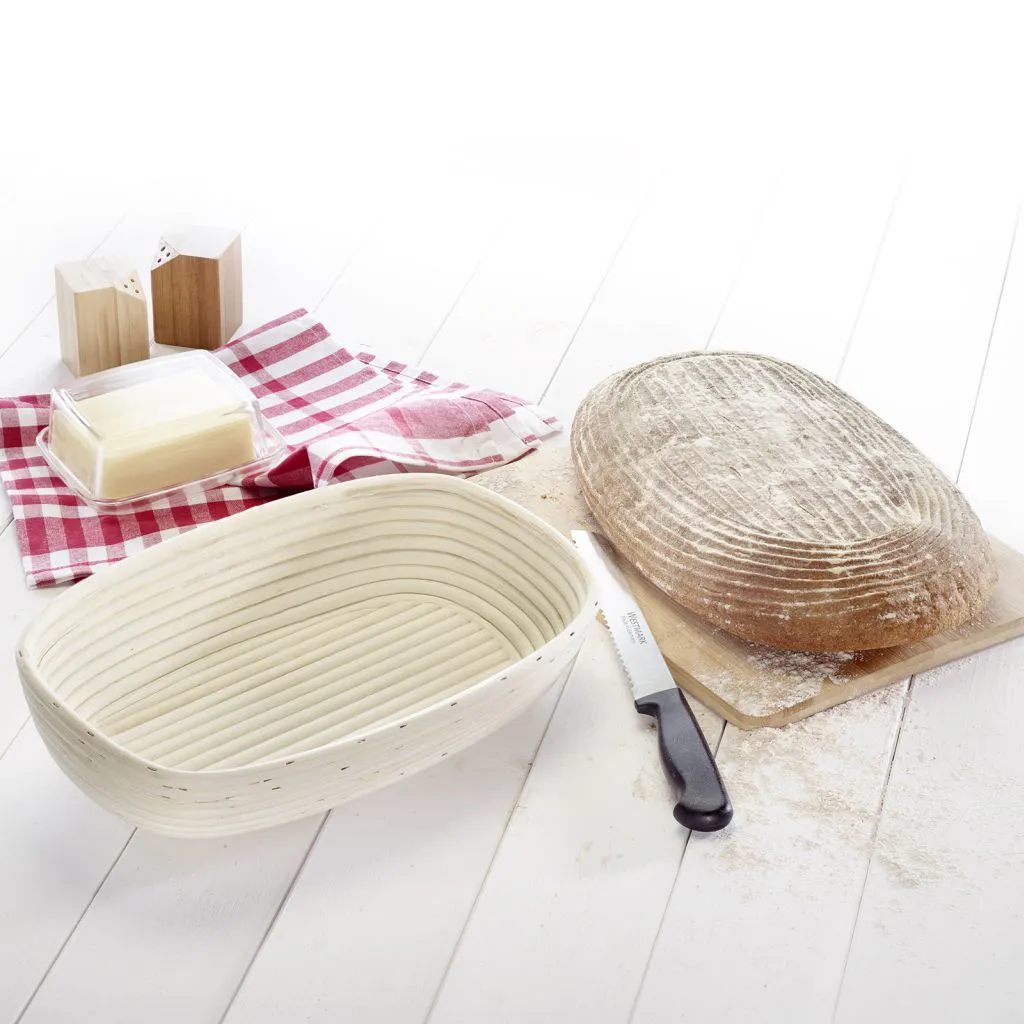 Westmark 108938 Gärkörbchen Set oval und Bezug, 233,5x20,5x8cm