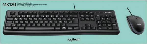 Tastatur, verkabelt, Logitech, schwarz, USB