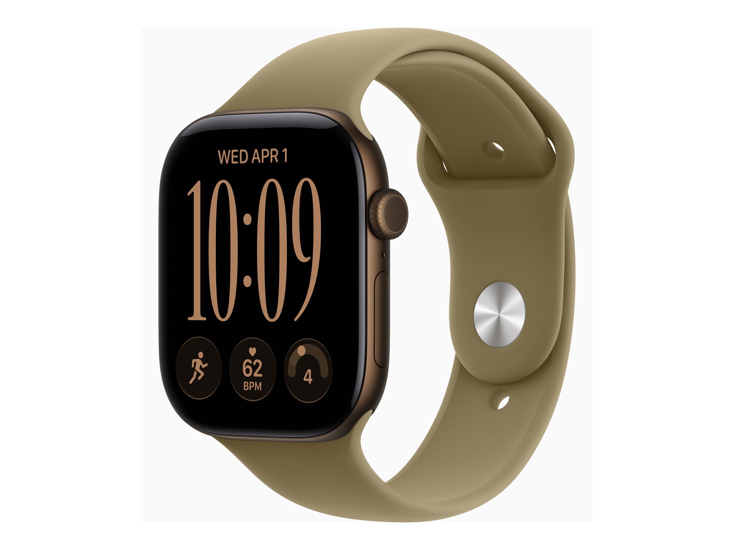 Smartwatch, Apple Watch, Digitalanzeige, Silicone Band, Bronzefarbene