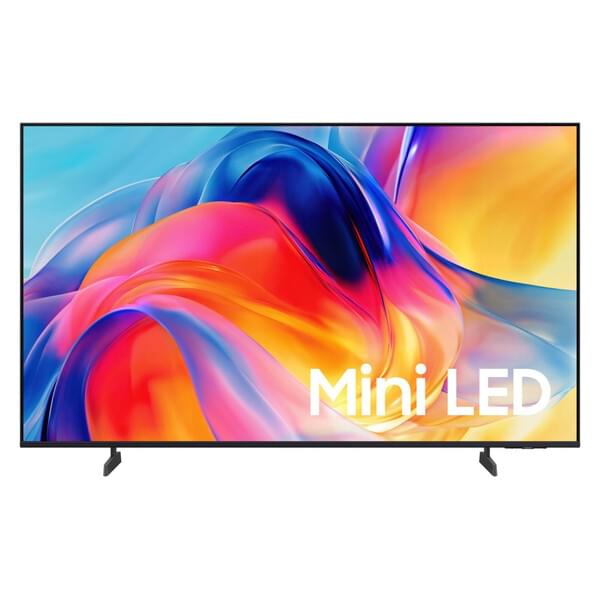 Fernseher, Mini-LED, Flachbildschirm, Schwarzer Rahmen, Tischfuß