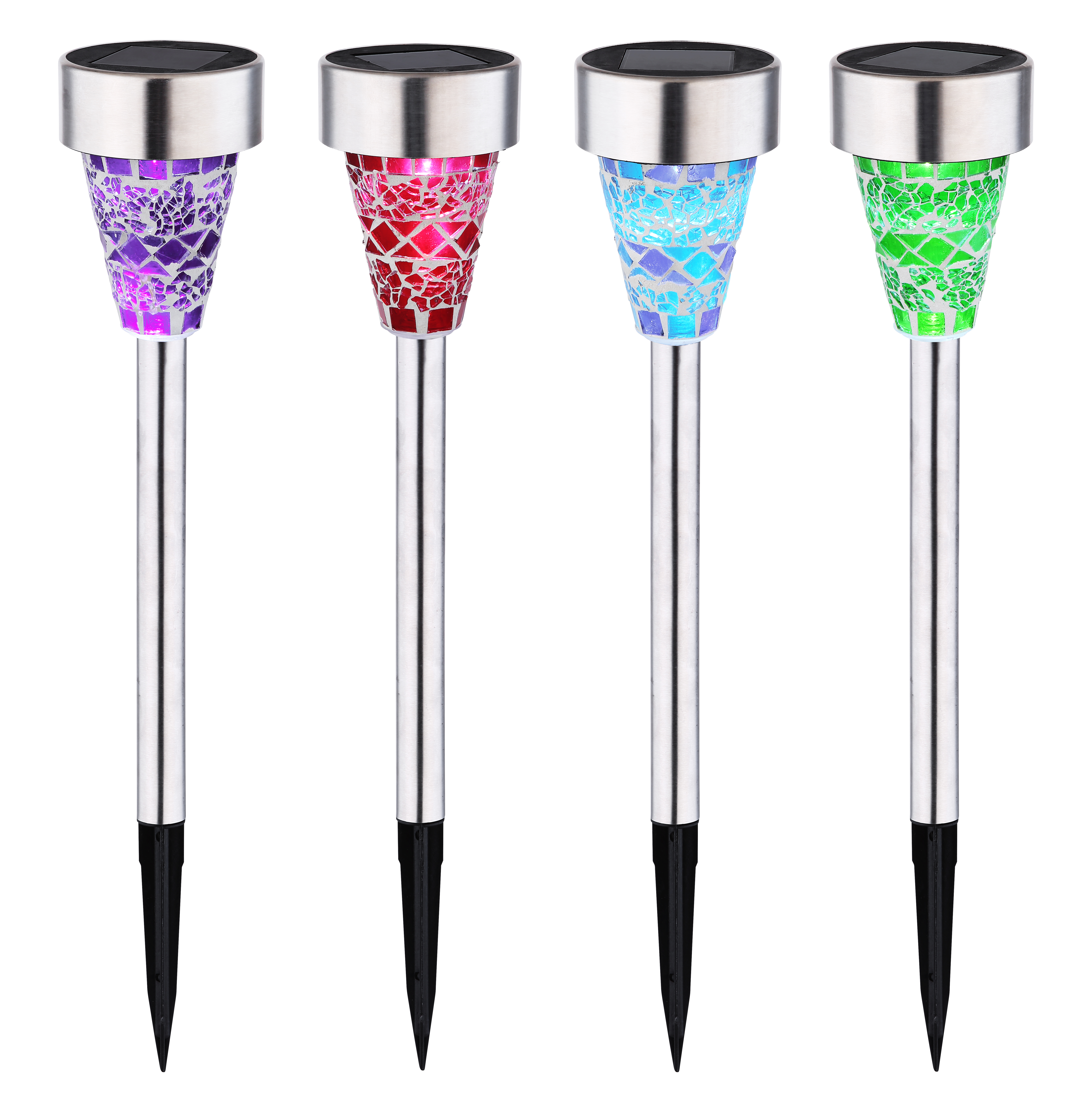 36351-12 Solarleuchte Edelstahl, 1 Stück, diverse Farben