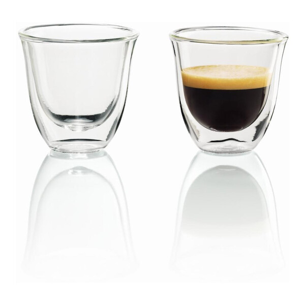 glas, doppelwandig, kaffee, espresso, schuss