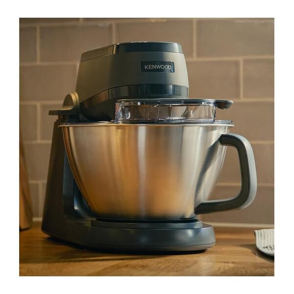 Standmixer, Küchengerät, Edelstahlschüssel, Rührwerkzeug, Grau-Schwarz