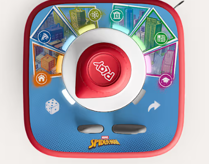 l Brettspiel, Spiderman, Würfel, bunt, Spinningrad