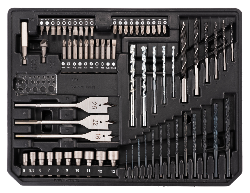 E-24913 Bohrer- und Schraubenbitsatz 70-teilig