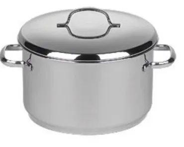 Stieltopf, Edelstahl, Suppentopf, Casserole, Deckeloberteil