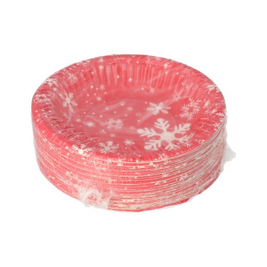 PapStar 89198 50 Schalen, 19cm, Winter Time 3cm, rund