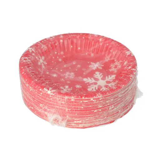 PapStar 89198 50 Schalen, 19cm, Winter Time 3cm, rund