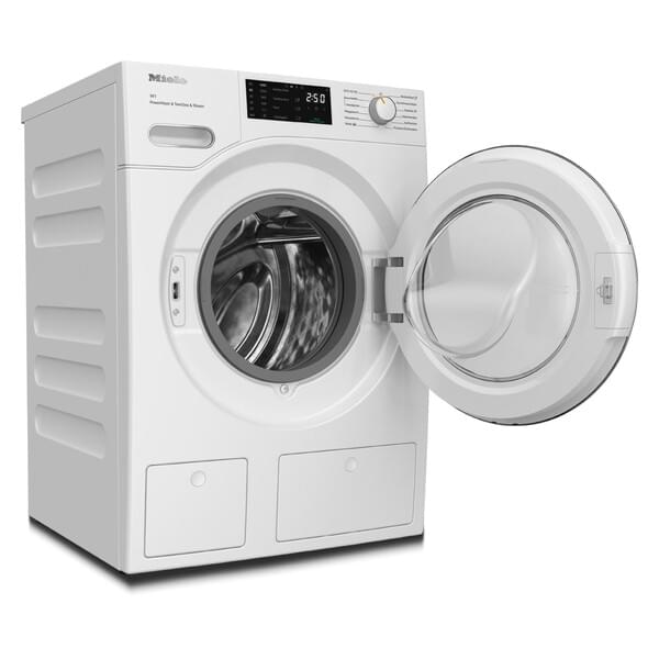 Waschmaschine, Frontlader, Weiß, digitale Anzeige, Trommel