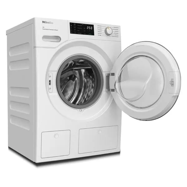 Waschmaschine, Frontlader, Weiß, digitale Anzeige, Trommel