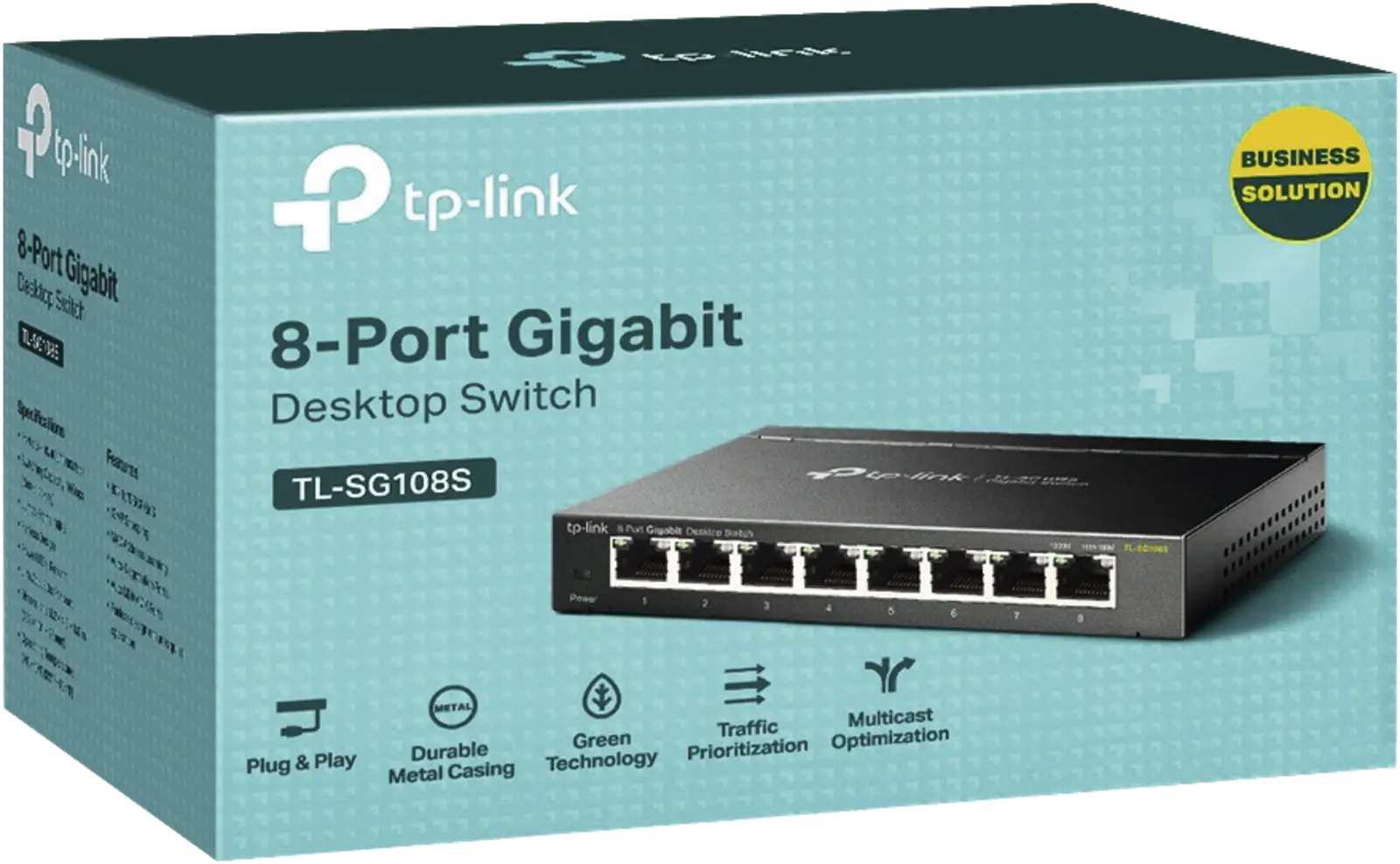 8-Port, Gigabit, Desktop-Switch, TL-SG108S, tp-link