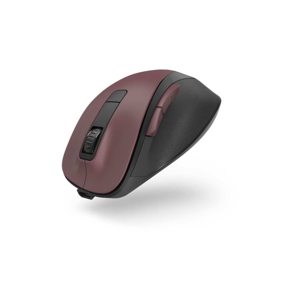 maus, kabellos, ergonomisch, farbe-rot-braun, pinky-lila